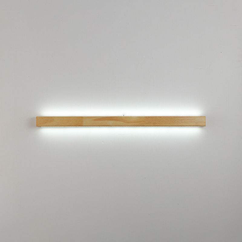 Nordic style wall lamp with white light for bedroom bedside background.