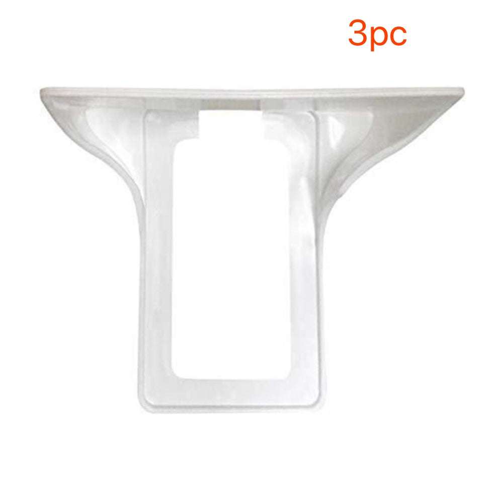 Wall outlet organizer in white, space-saving and decorative.