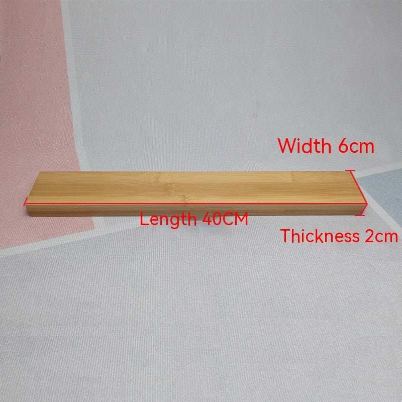 Bamboo magnet knife holder dimensions: length 40cm, width 6cm, thickness 2cm.