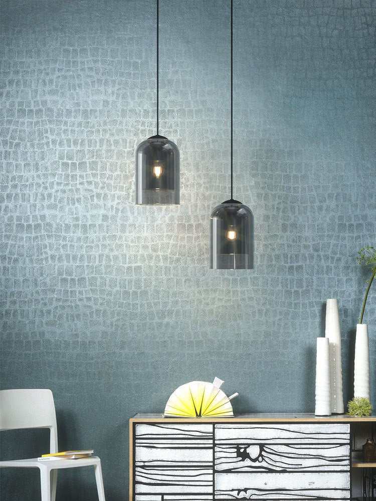 Nordic wall lamp with glass shade in modern home setting.