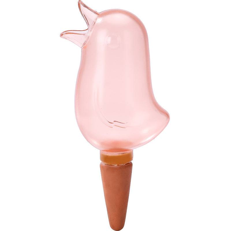 Cute bird-shaped potted plant waterer spike for houseplants.