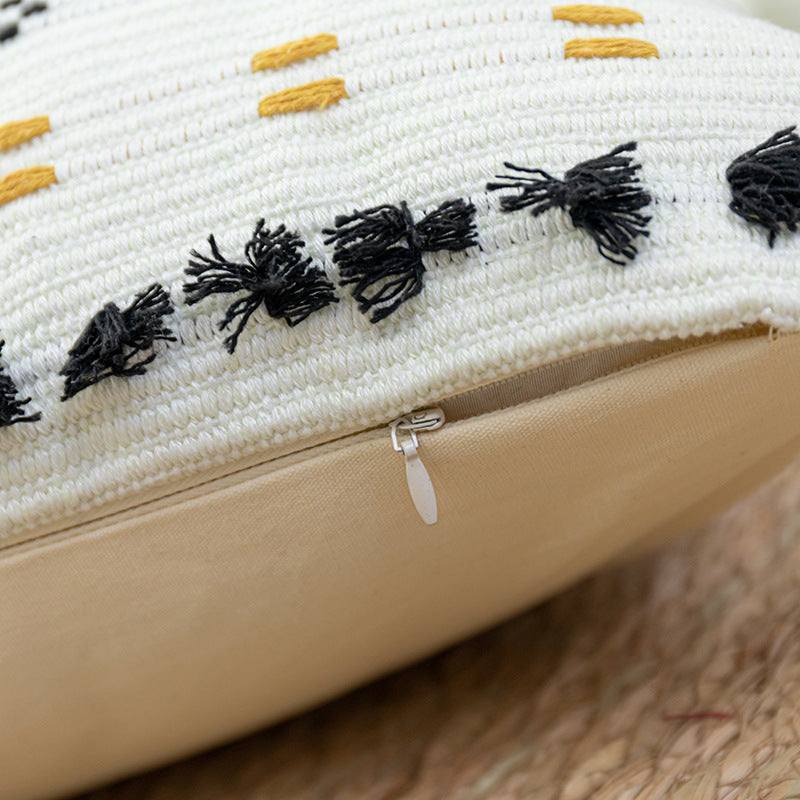 Nordic resort style sofa bed pillow with geometric abstraction pattern, featuring polyester cotton jacket and PP cotton filling.