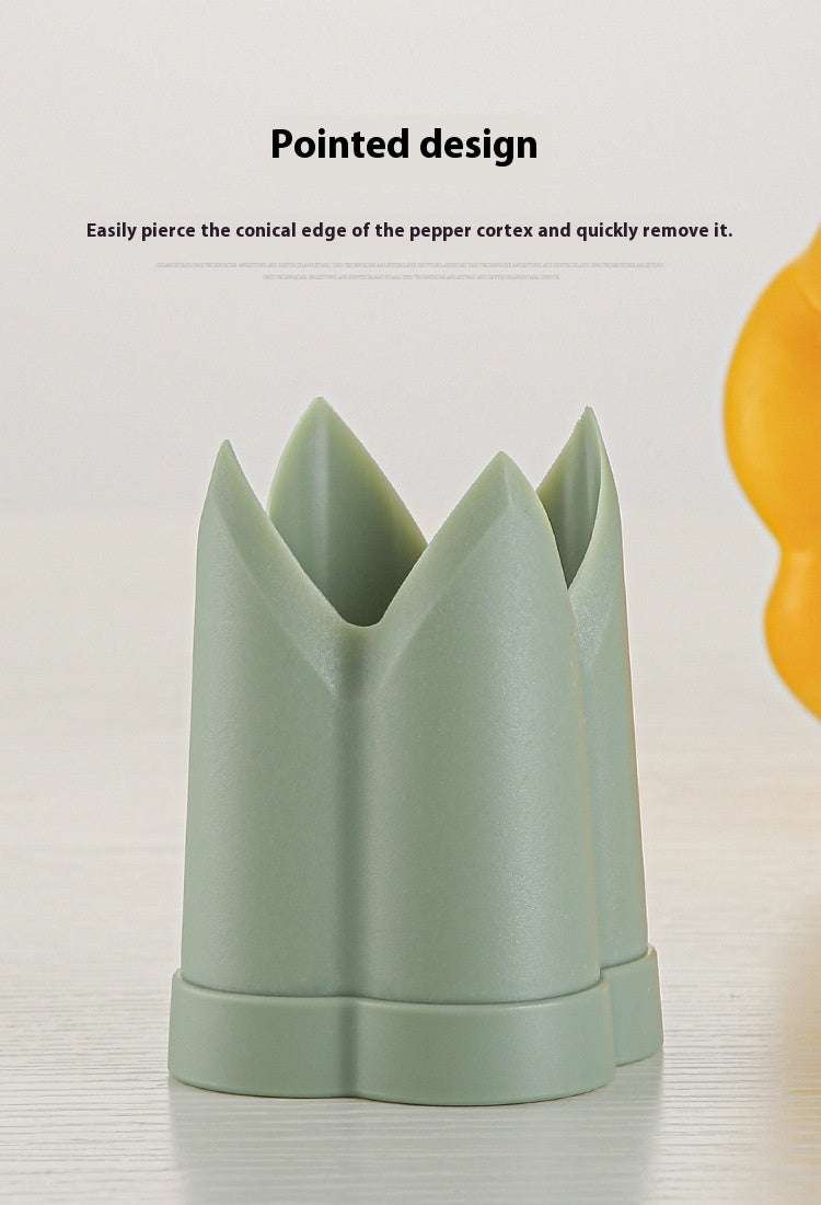 Modern simplicity core remover with pointed design for easy pepper cortex removal, made of ABS material.