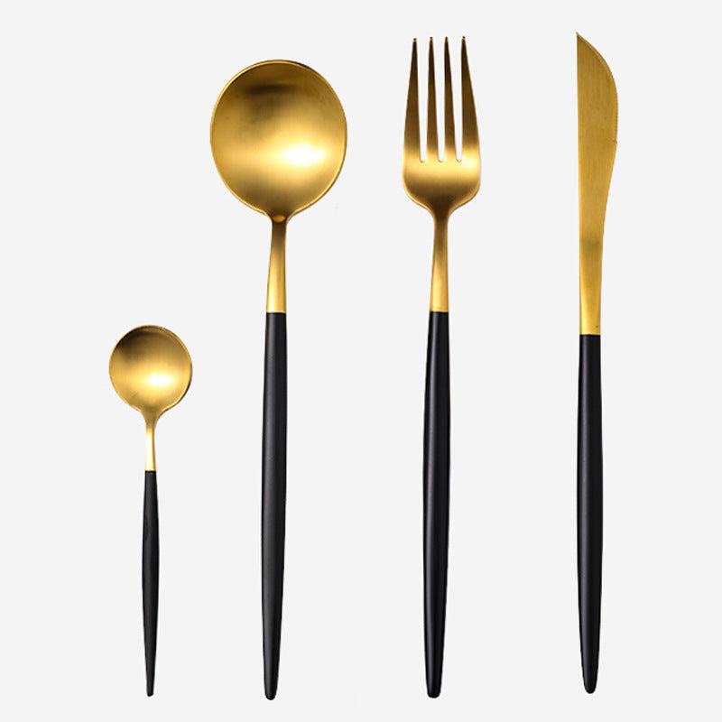 Elegant stainless steel cutlery spoon set with mirror polish finish.