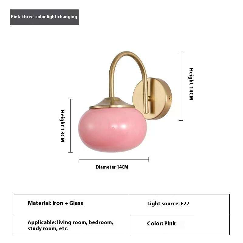 Cream style bedroom chandelier with wrought iron and glass design, LED E27 light source.