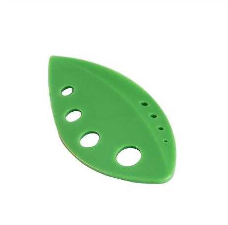Herb stripper leaf tool with multiple hole sizes for easy herb removal.