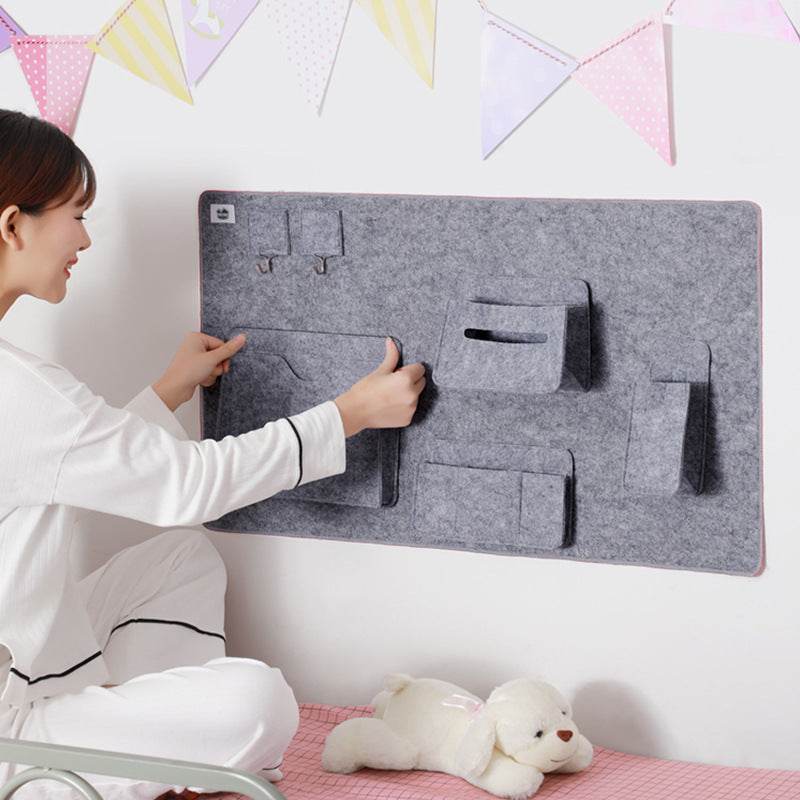 Wall-mounted storage felt board for organizing, made from durable felt and composite leather.