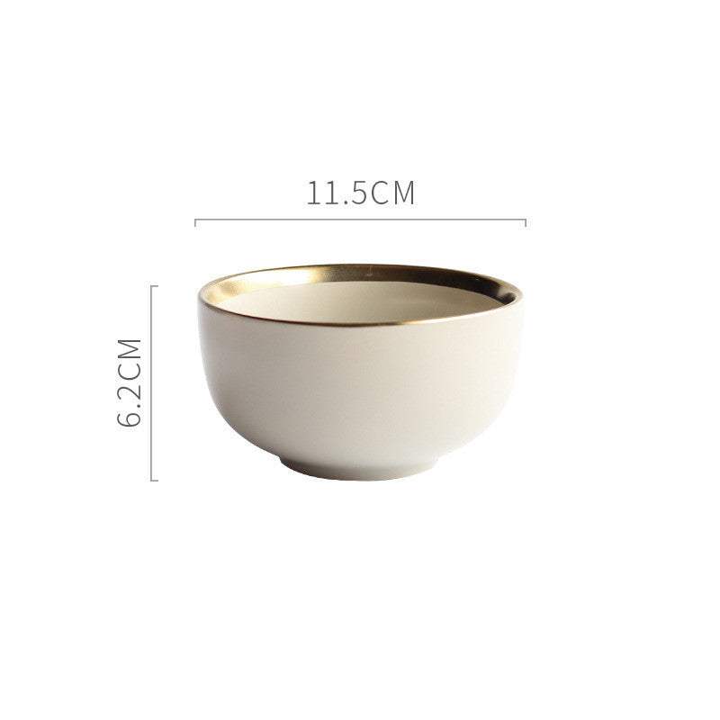 Nordic style porcelain bowl with a celadon finish, ideal for drinking tea.