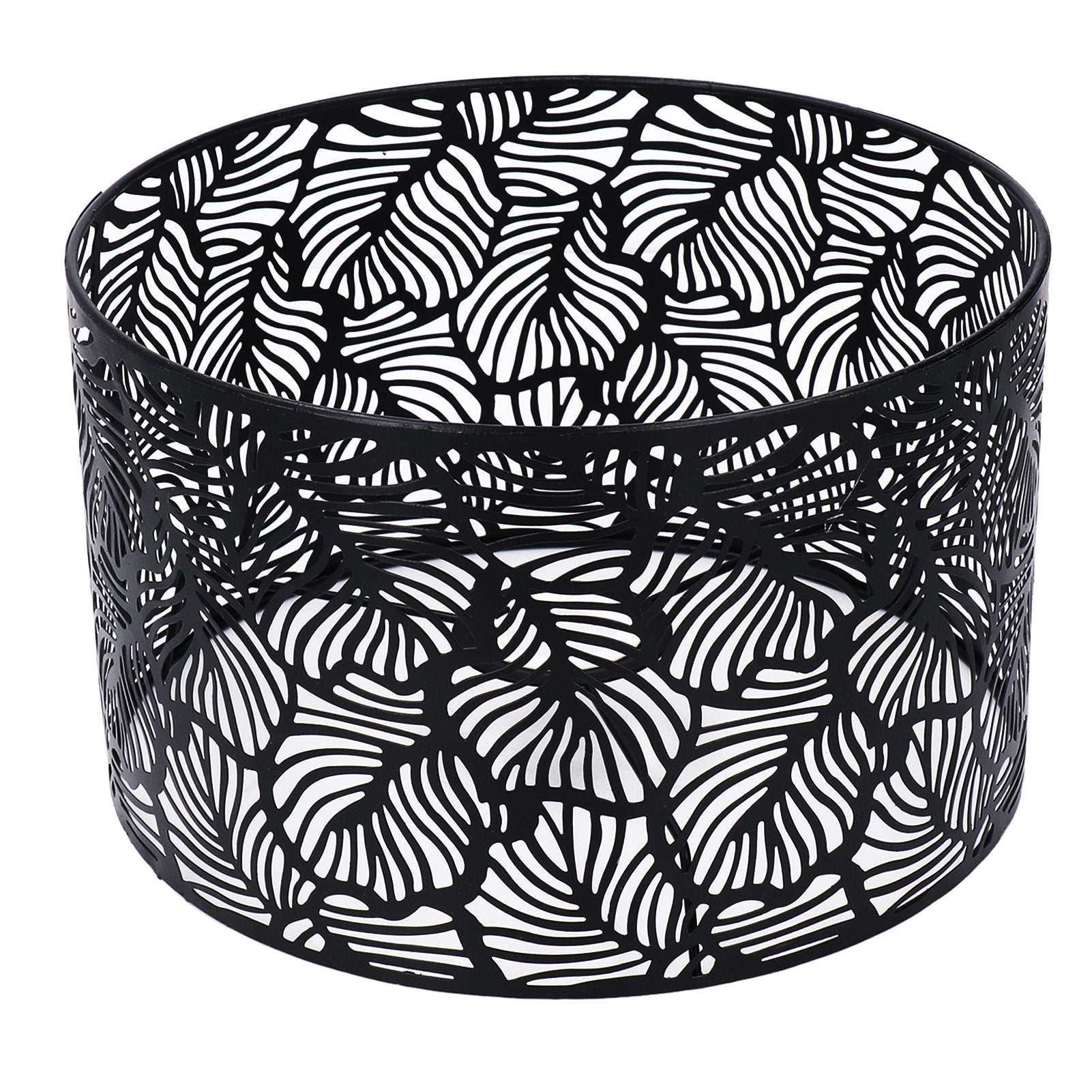 Lampshade light lamp shade in black with modern hollowed design for E14 E27 bulbs.