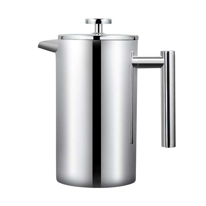 French Press Double-layer Stainless Steel Coffee Maker, 350ML-1000ML Capacity