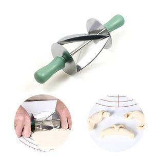 Household kitchen core remover tool with green handle, modern simplicity style.