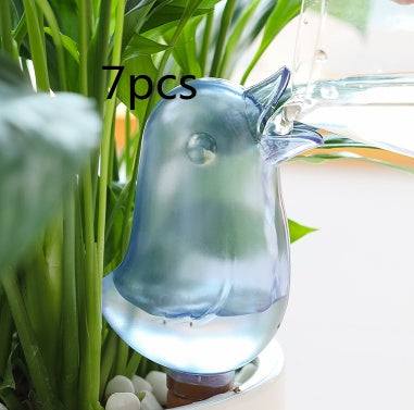 Cute bird-shaped potted plant waterer spike for houseplants, providing automatic self-watering.