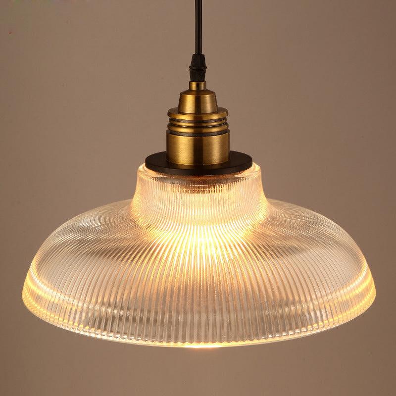 Nordic Creative glass chandelier with LED light and iron body.