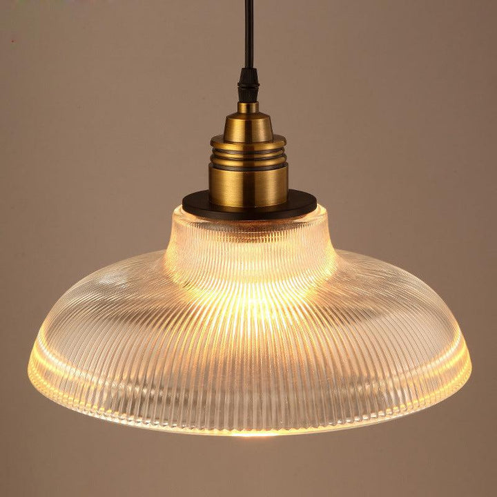 Nordic Creative glass chandelier with LED light and iron body.