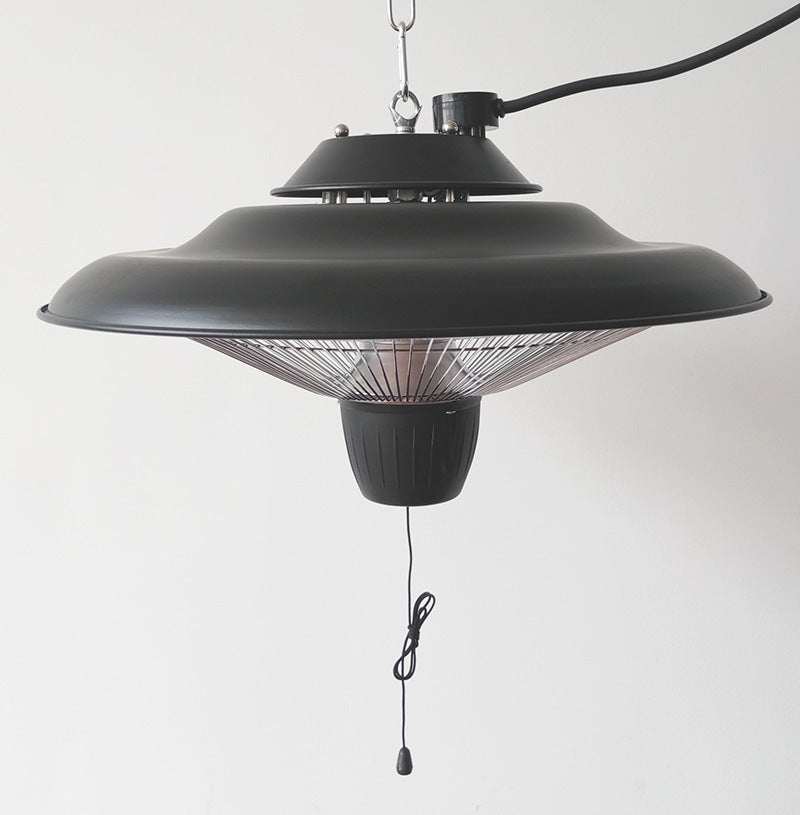 Outdoor Quartz Halogen Tube Heater, black, electric 2000W, flame retardant.