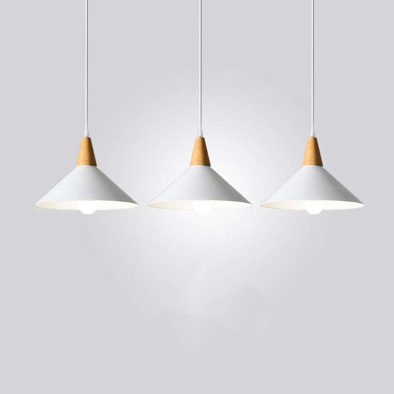 Japanese minimalist wooden chandelier with LED lamps, ideal for bedside, tea rooms, or bar lighting.