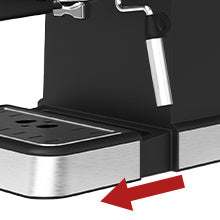 Geek Chef Espresso Machine with milk frother and ESE POD compatibility.