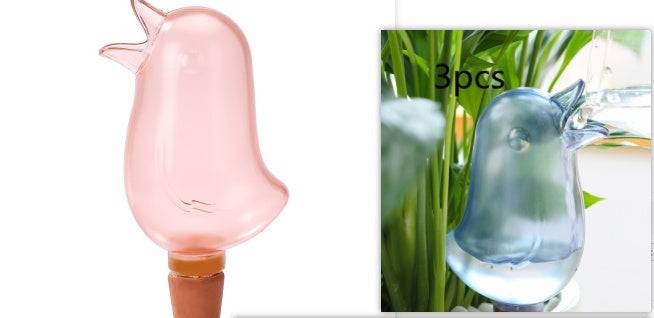 Cute bird-shaped potted plant waterers spike for houseplants, self-watering device.
