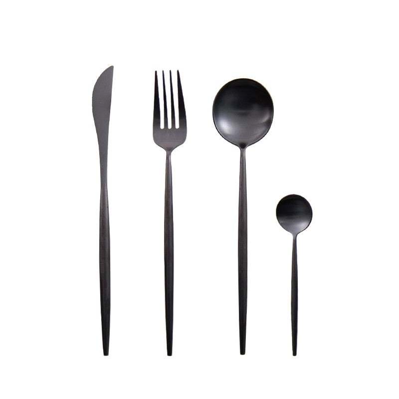 Stainless steel cutlery spoon set with mirror polishing.