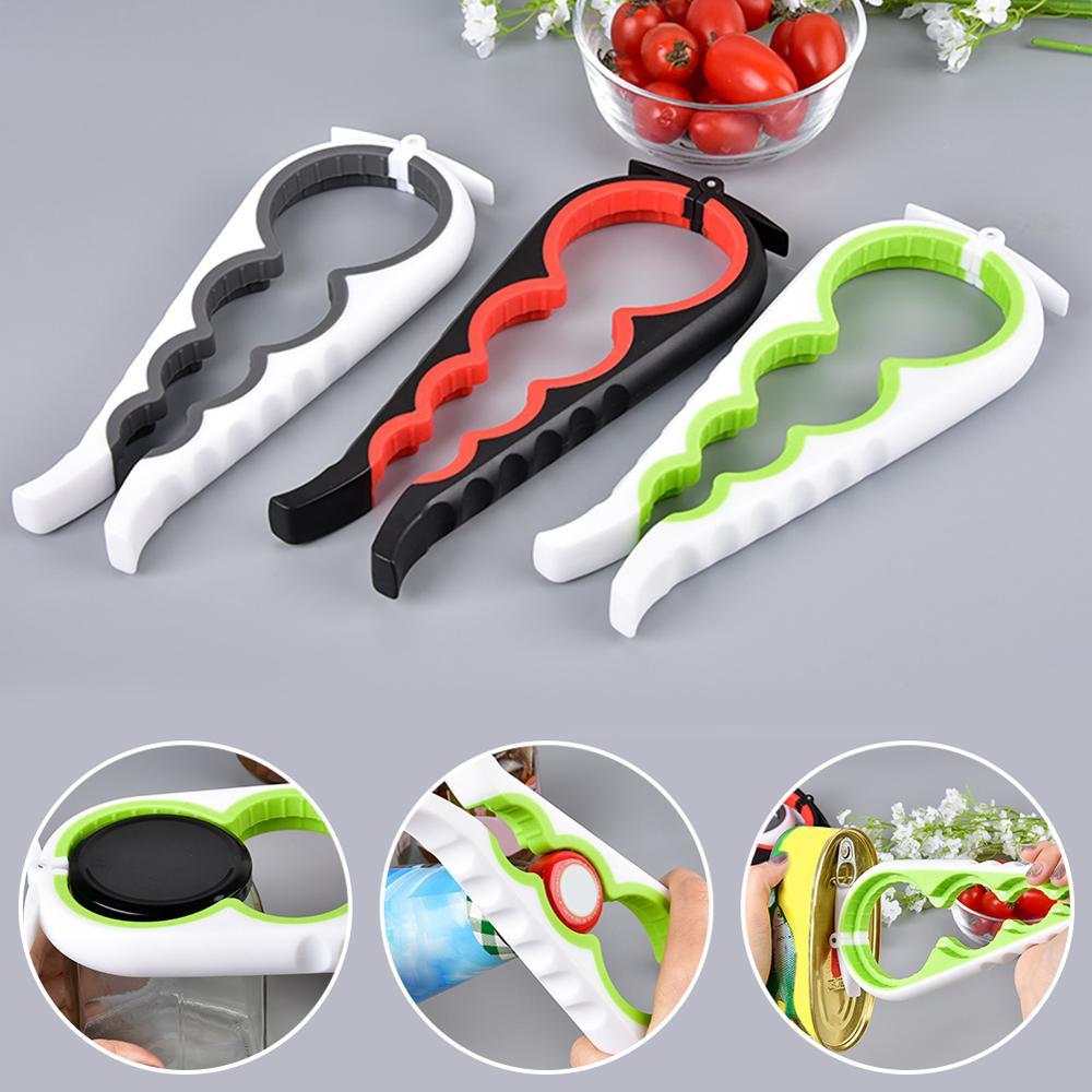 Modern kitchen home can openers in white-gray, white-green, and black-red.