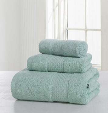 cotton soft double-sided thickening towel set on white surface