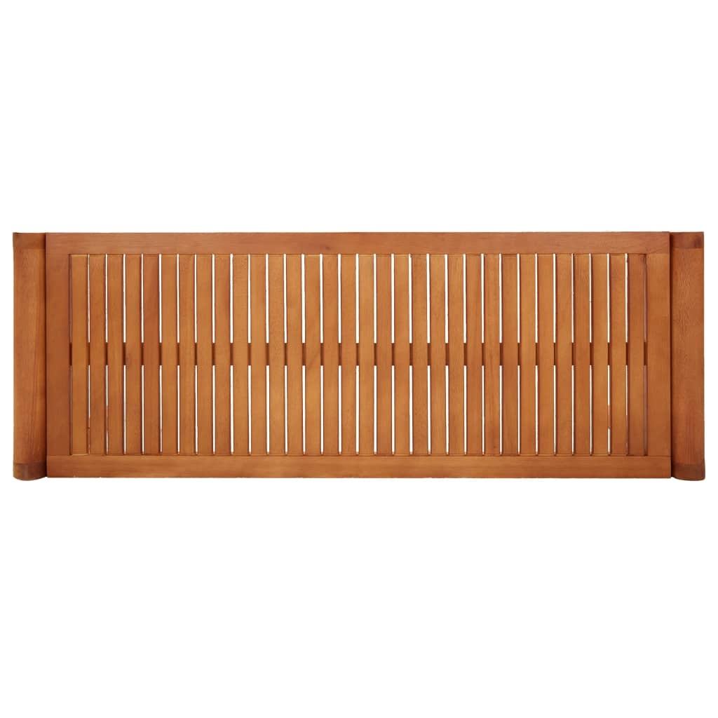 vidaXL 2-seater garden bench made of solid eucalyptus wood, weather-resistant.