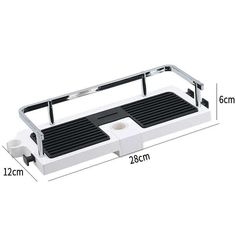 No drilling shower shelf, ABS plastic, easy install, bathroom storage rack.