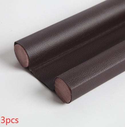 Sealing strip for door gap in dark brown, 3 pieces, offering wear and corrosion resistance. 