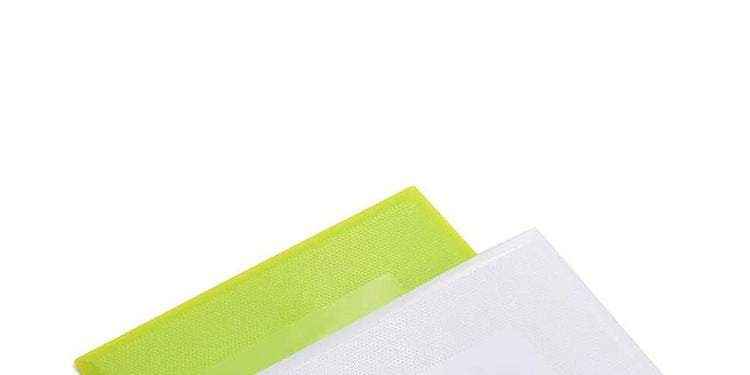 Green and white kitchen flour cutting PE plastic scrapers for DIY baking.