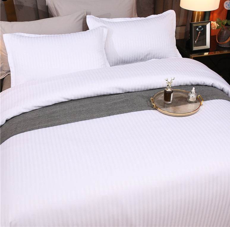 Flower bedding set with geometric pattern, featuring quilt cover and pillowcases in bright, Nordic style.