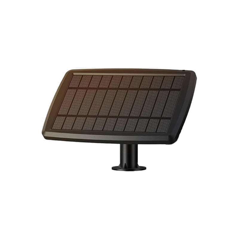 Solar-powered outdoor string light panel with warm white illumination