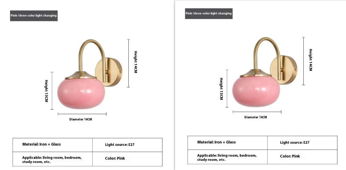 Cream style chandelier lamp with pink finish, suitable for bedroom, living room, or study, featuring wrought iron and glass materials with E27 LED light source.