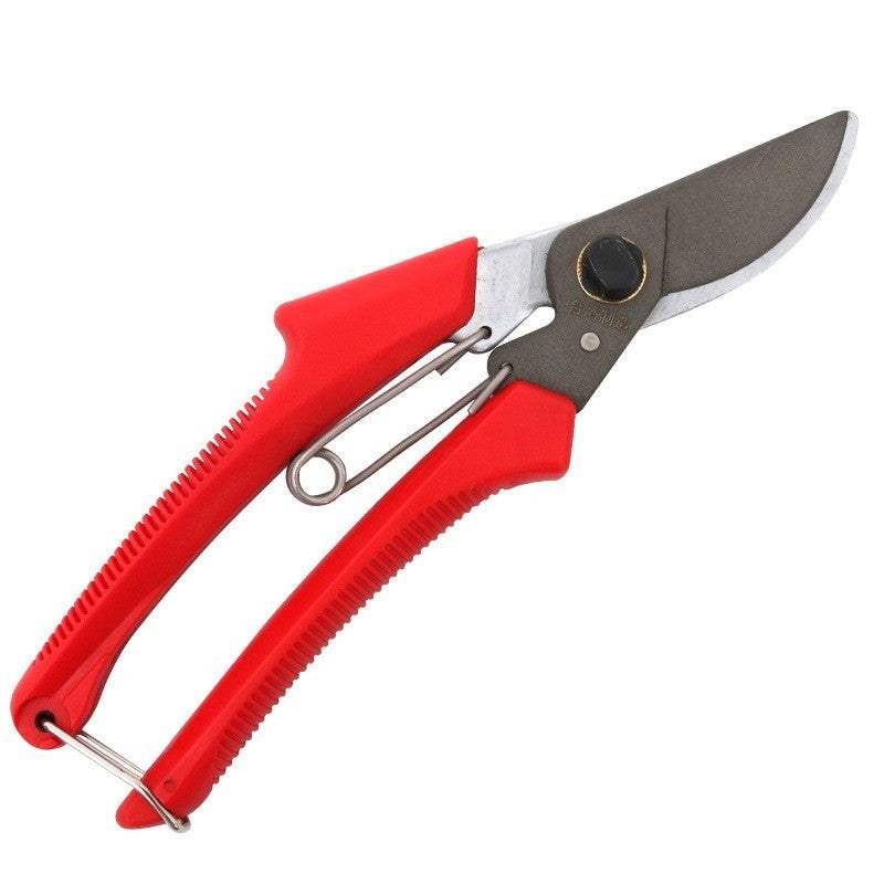Garden Tools Fruit Tree Gardening Scissors in red with SK5 steel blade.