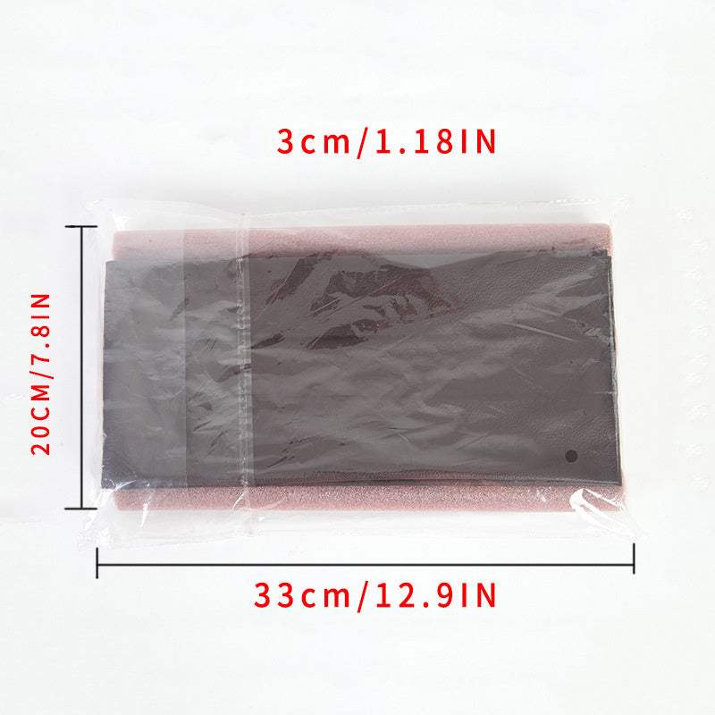 Door bottom sealing strip with black cover, dimensions 33cm x 20cm x 3cm, for sealing gaps. 