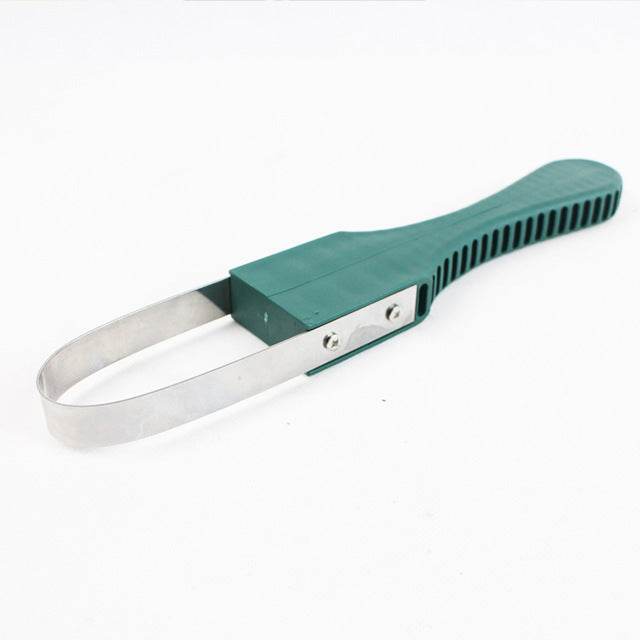 Garden gardening supplies with plastic handle and stainless steel blade.